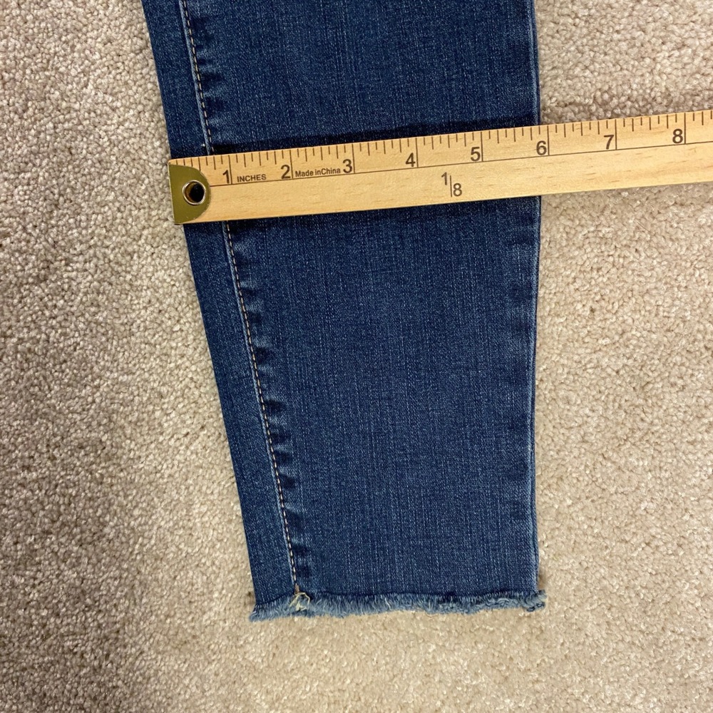 SO Ultimate Ankle Jegging Juniors Womens 7 Blue High Rise Button Fly Raw Hem - Picture 7 of 11